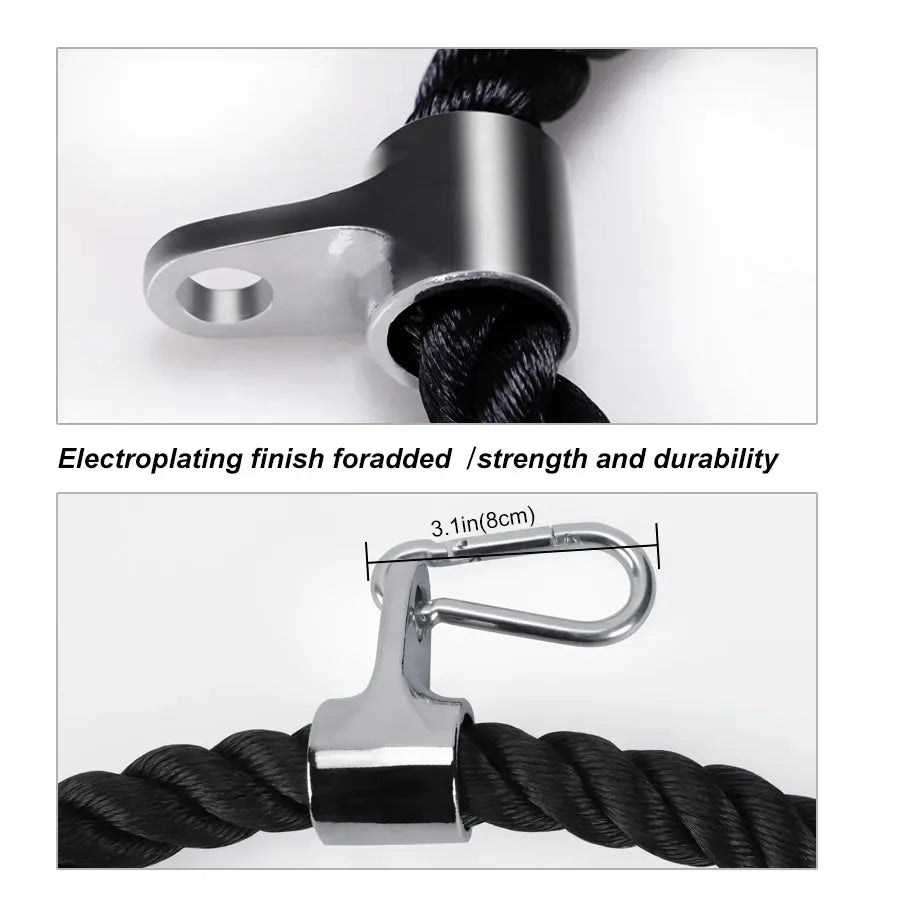 PowerRope – Triceps & Back Pulley Rope Handle
