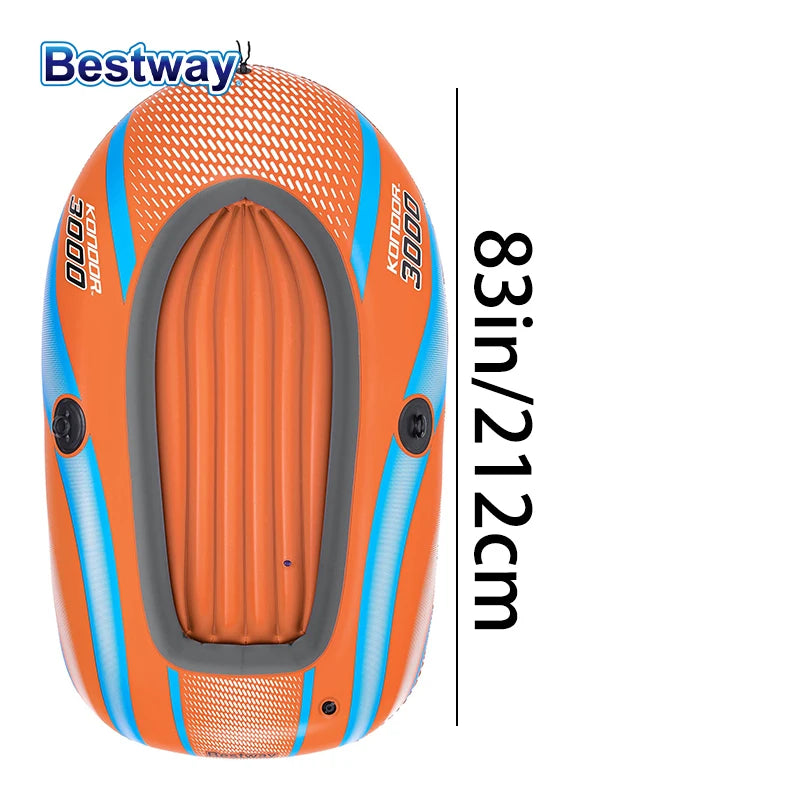 Heavy Duty Inflatable Kayak 1-3 Person PVC Raft