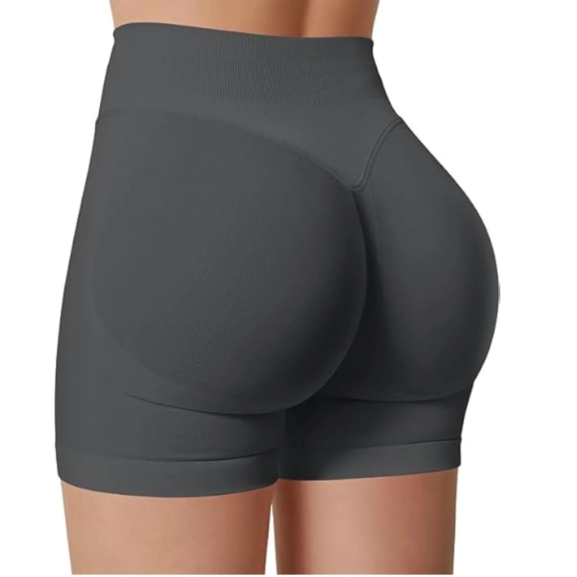 High-Waisted Summer Yoga Shorts – Solid Color Fitness Leggings