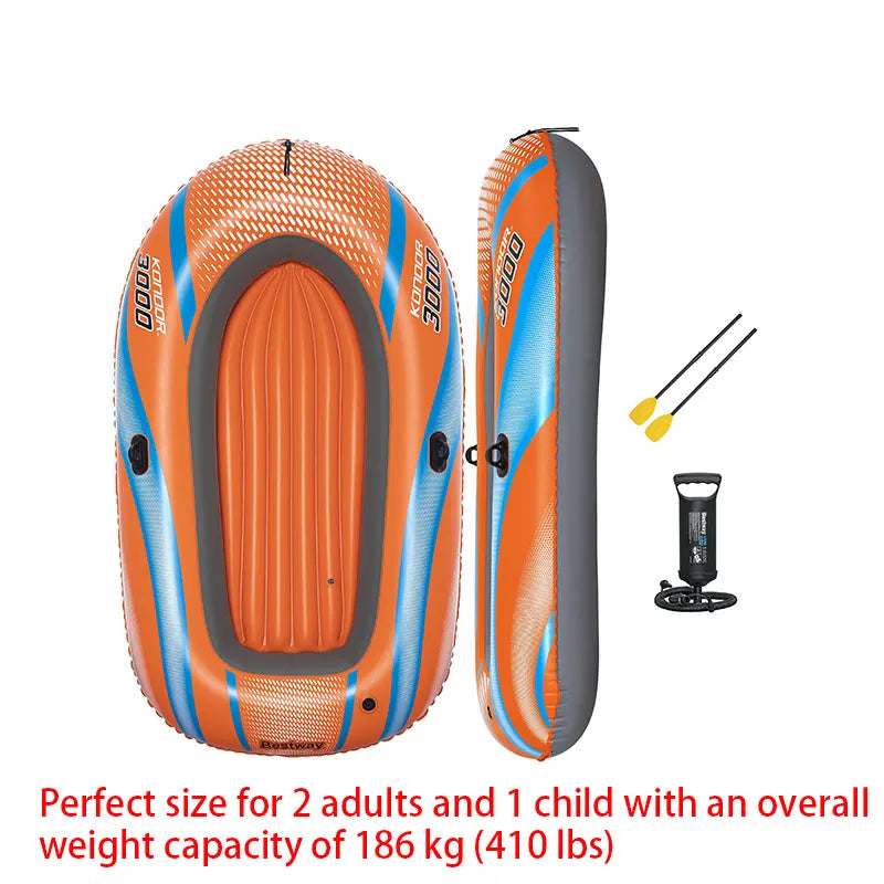 Heavy Duty Inflatable Kayak 1-3 Person PVC Raft