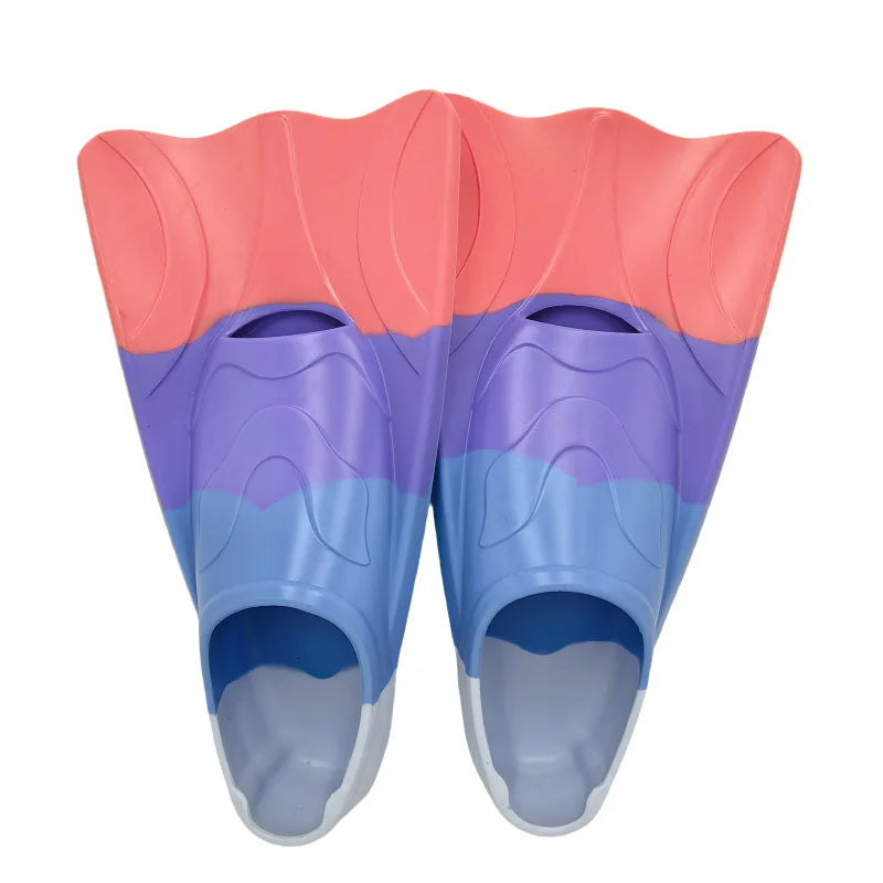 Silicone Short Blade Swim Fins – Snorkeling & Training Flippers
