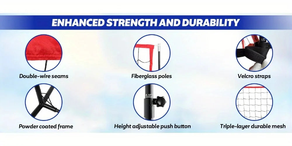 ProVolley – 8x11ft Adjustable Volleyball Training Net