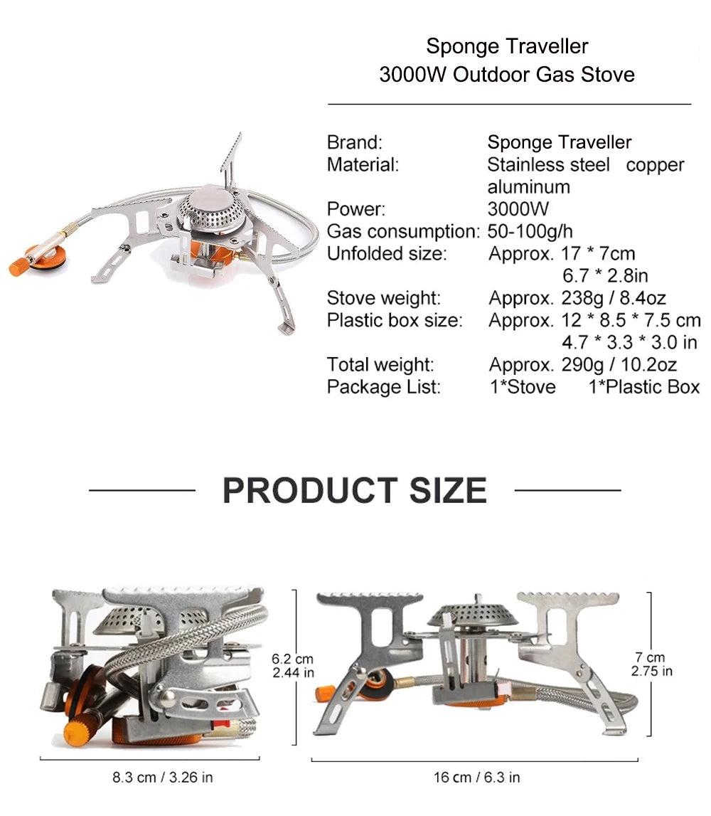 CampFire – Portable Folding Gas Stove 3500W