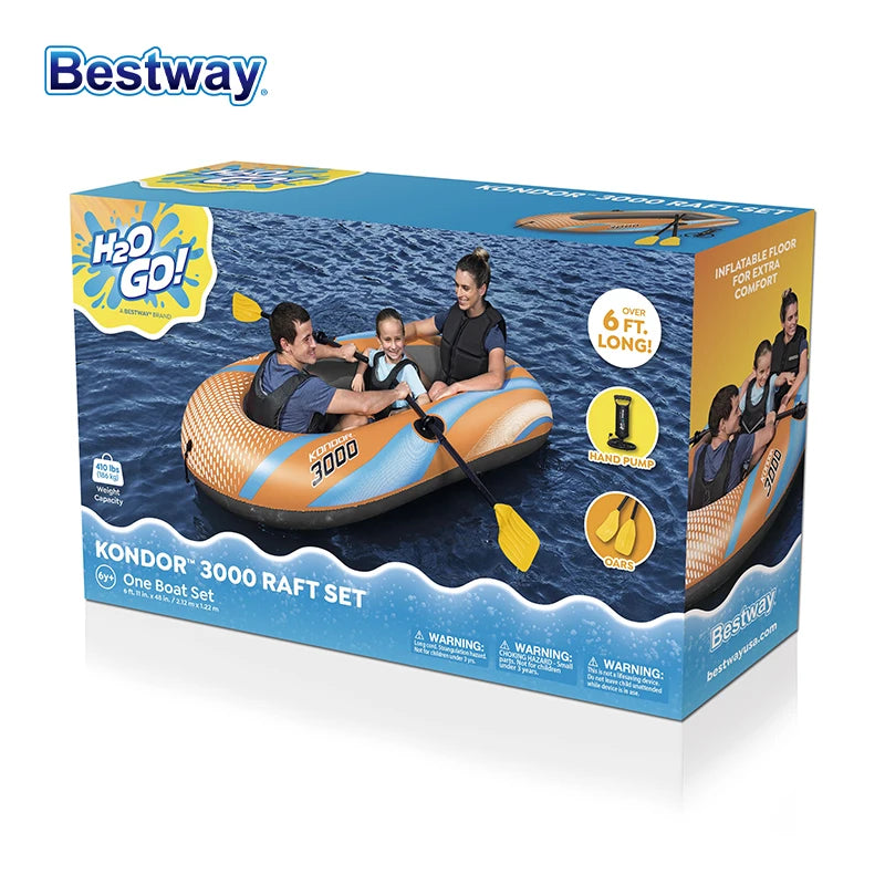 Heavy Duty Inflatable Kayak 1-3 Person PVC Raft
