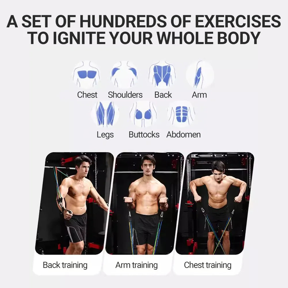 10–14pcs Resistance Bands Set – Pull Rope Muscle Training