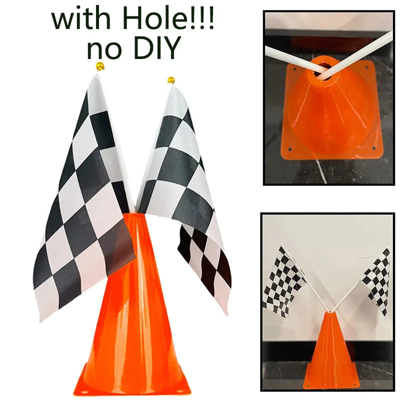 RaceSet – Traffic Cones & Racing Flags Party Decoration Set