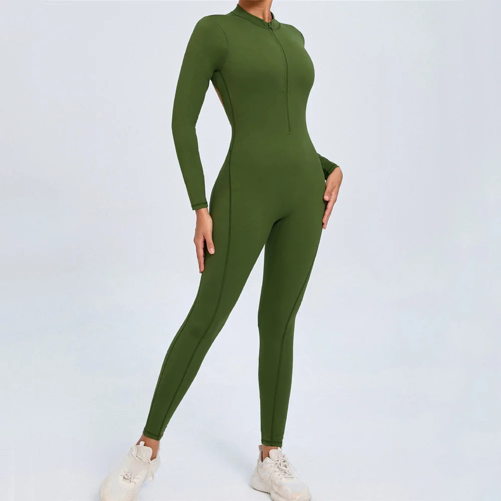 Long Sleeve Yoga Jumpsuit