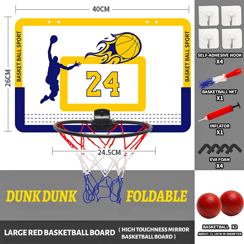 KidHoop – Foldable Wall-Mounted Basketball Set