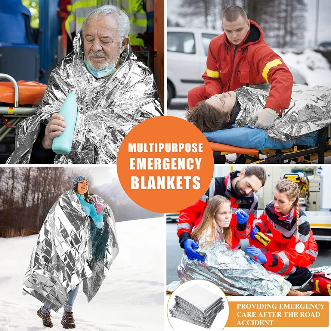 Emergency Thermal Survival Blanket Set