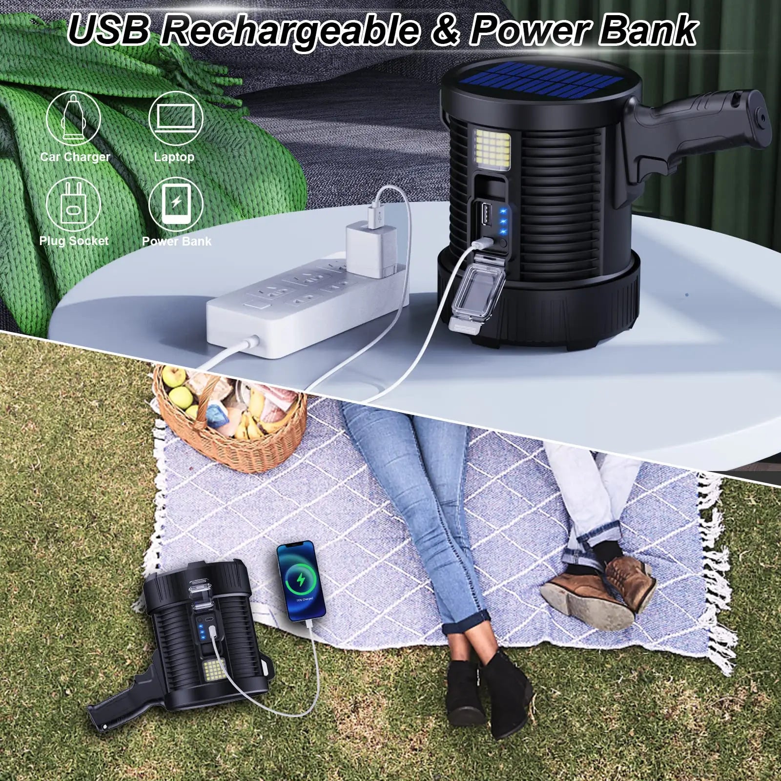 Rechargeable Super Bright LED Spotlight