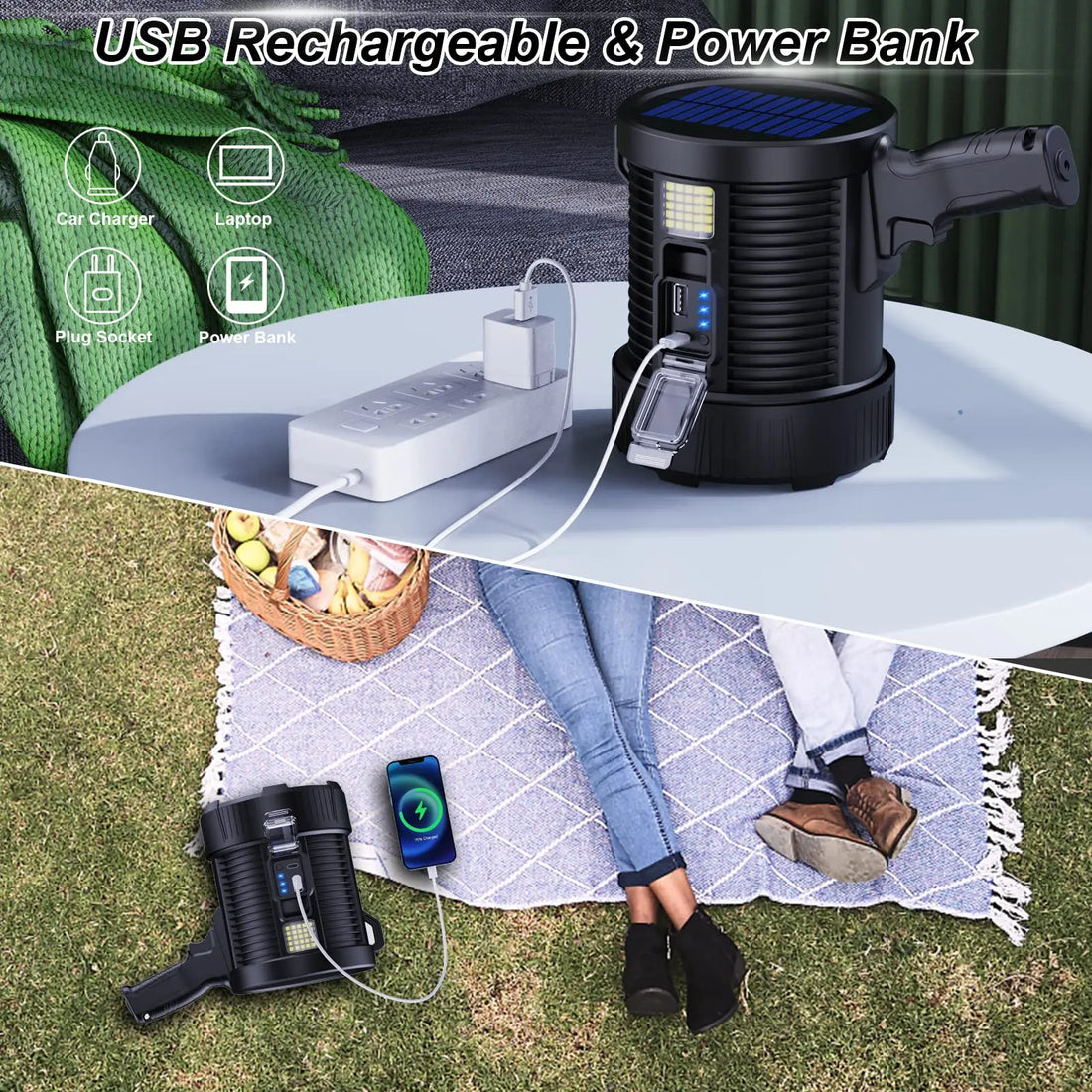 Rechargeable Super Bright LED Spotlight