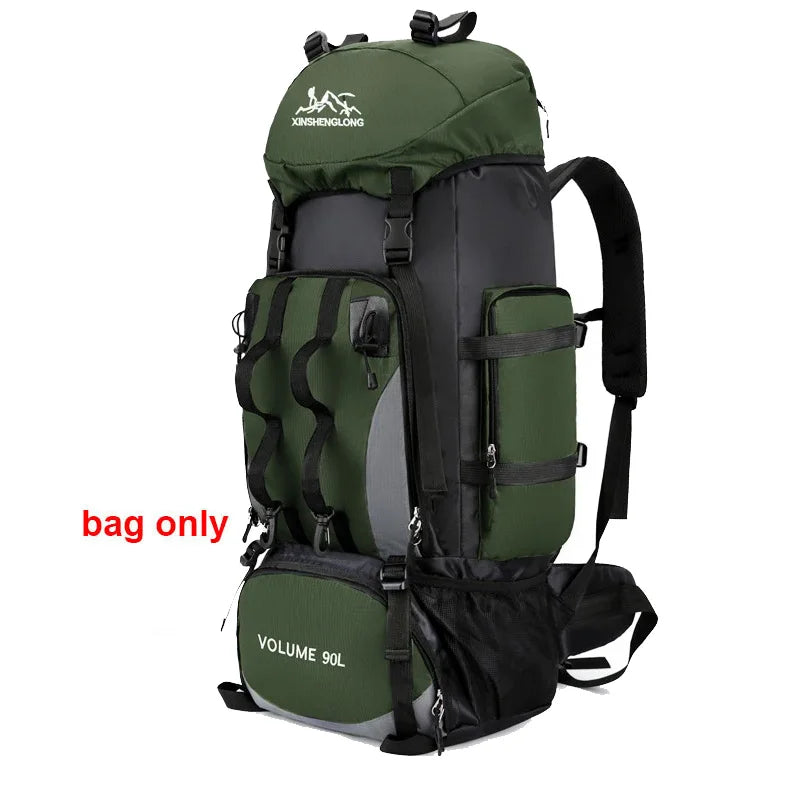 TrailMaster – 90L Waterproof Hiking & Camping Backpack