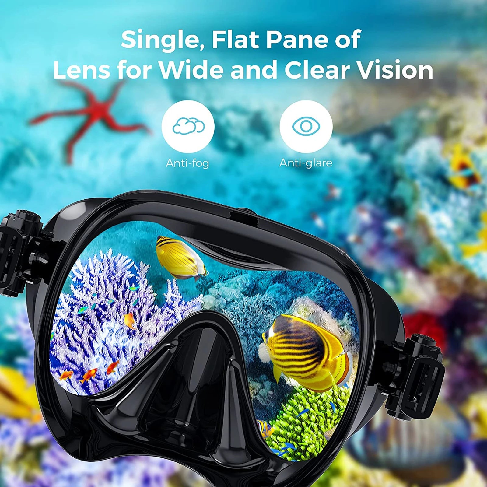 Wet GoPro Mount Freedive Mask – Low Volume Snorkel Set