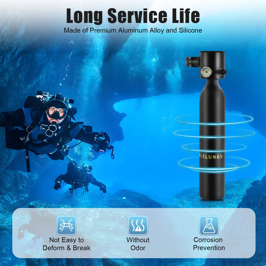 0.5L Mini Diving Oxygen Cylinder – Portable Scuba Tank