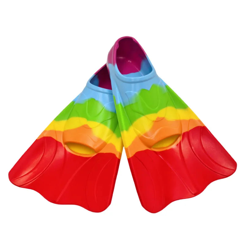 Silicone Short Blade Swim Fins – Snorkeling & Training Flippers