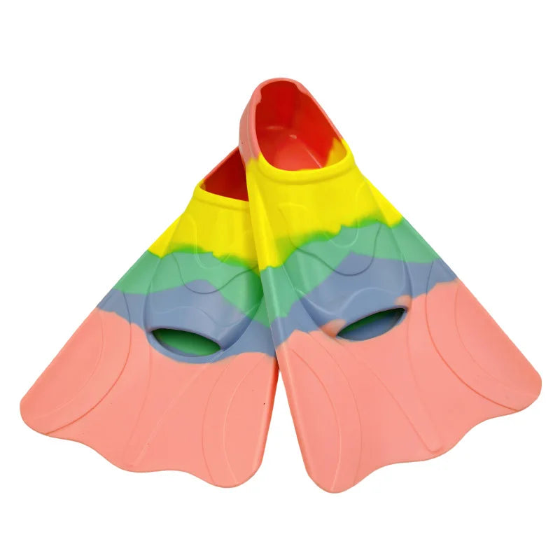 Silicone Short Blade Swim Fins – Snorkeling & Training Flippers