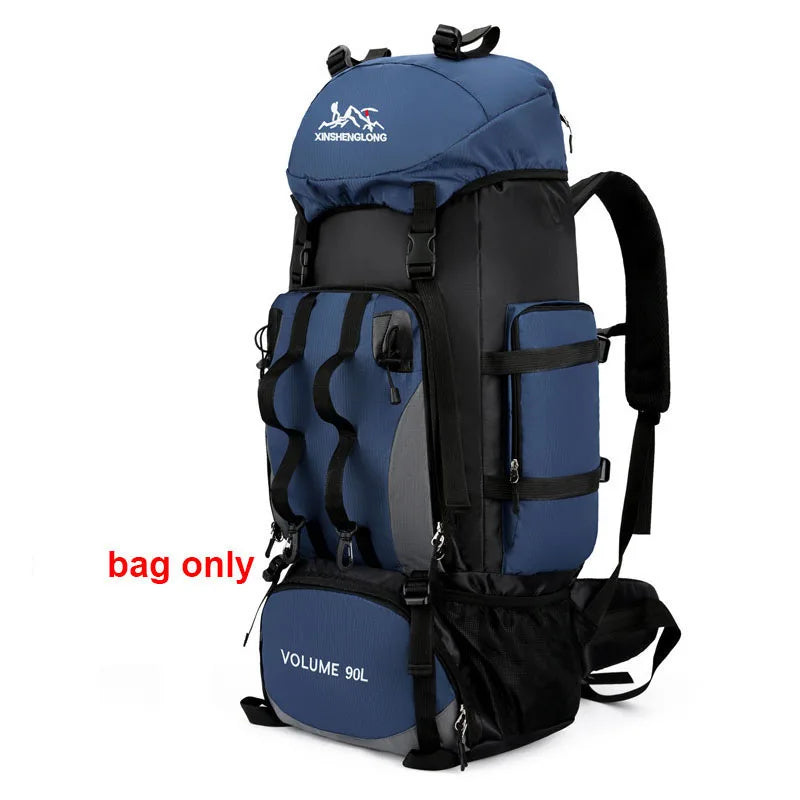TrailMaster – 90L Waterproof Hiking & Camping Backpack