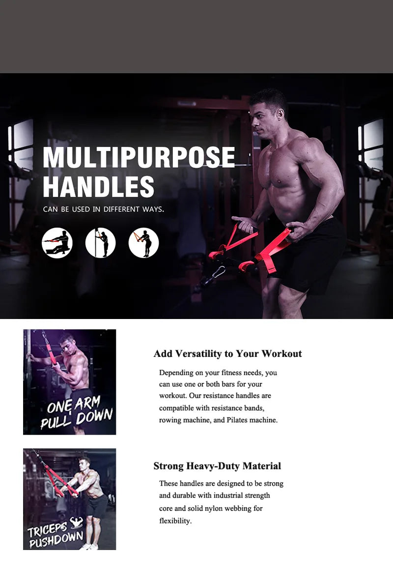 PowerRope – Triceps & Back Pulley Rope Handle