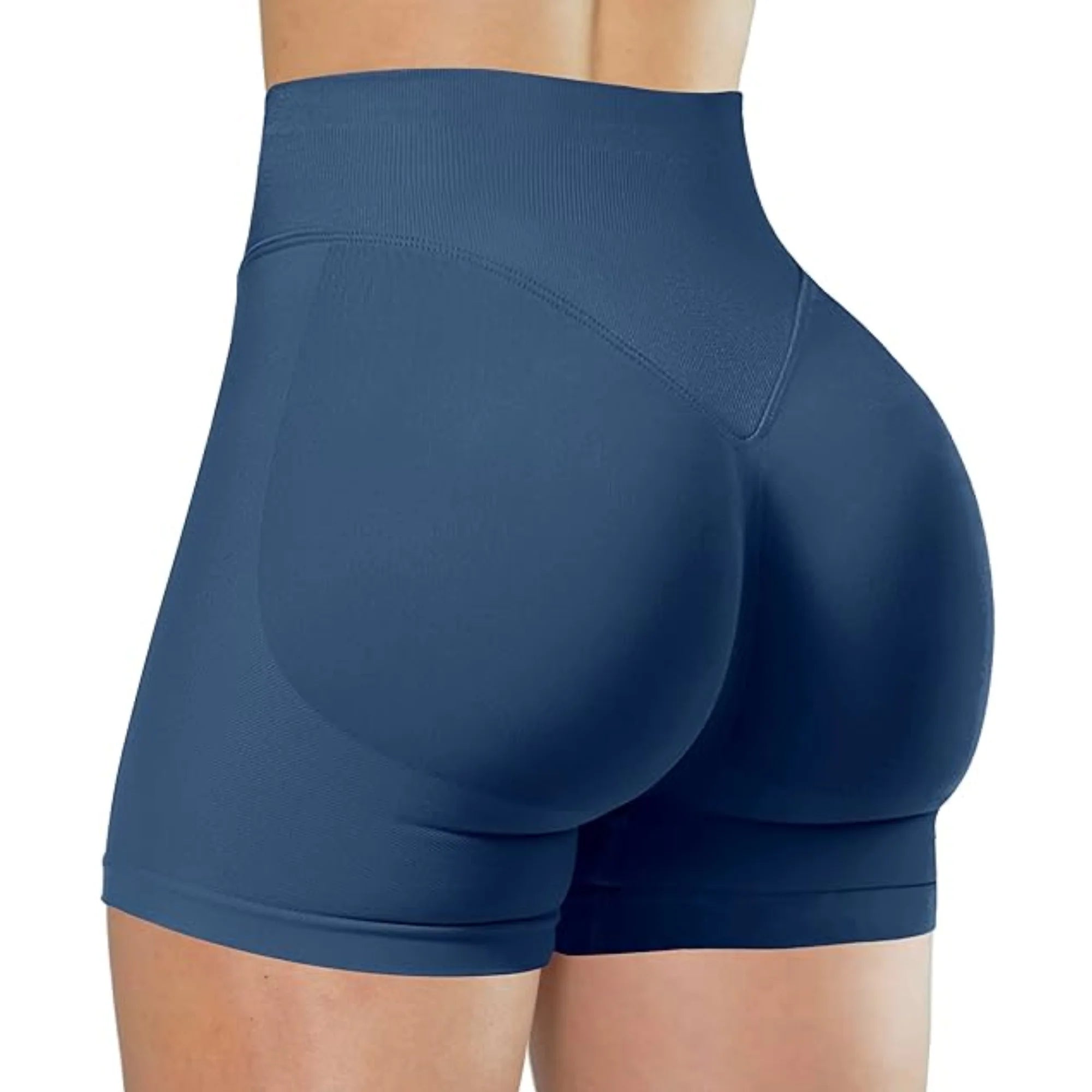 High-Waisted Summer Yoga Shorts – Solid Color Fitness Leggings