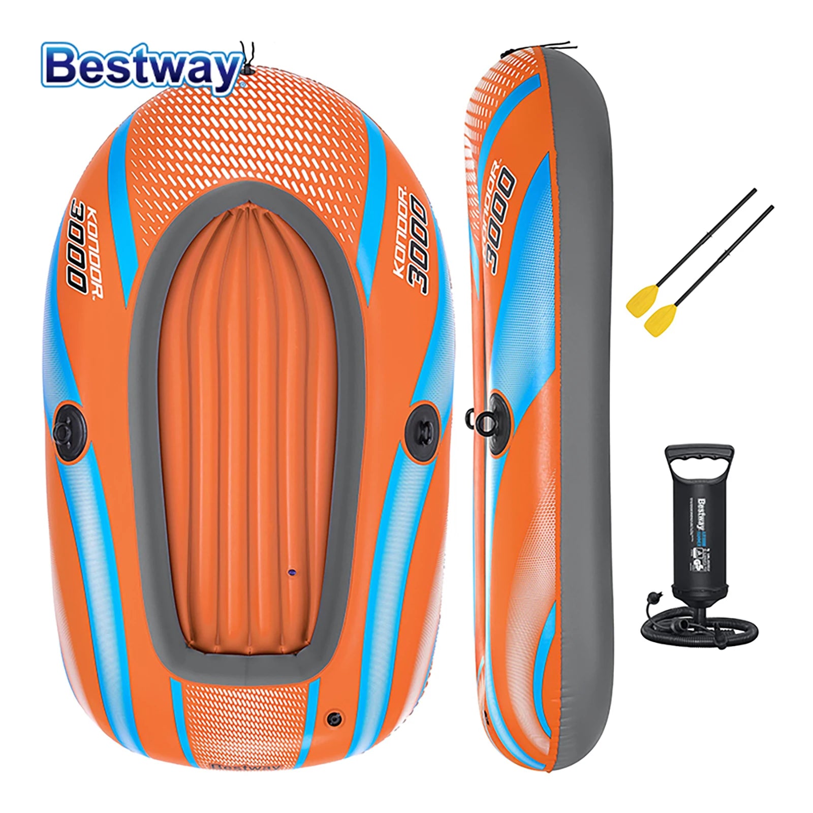 Heavy Duty Inflatable Kayak 1-3 Person PVC Raft
