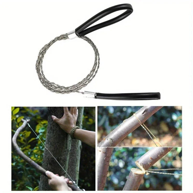 SurvivorSaw – Portable Stainless Steel Wire Saw