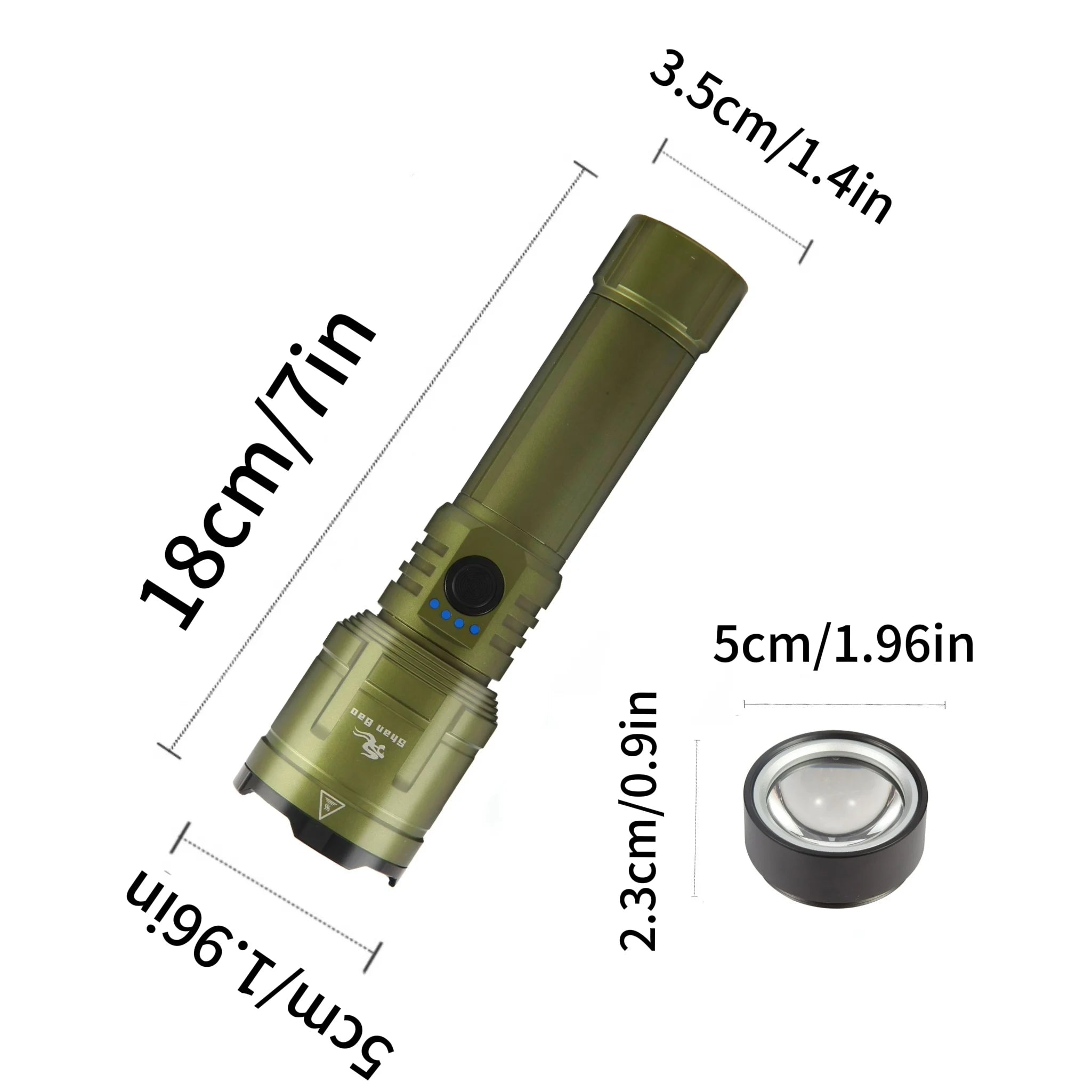 Shan Bao 3000LM Zoom Flashlight