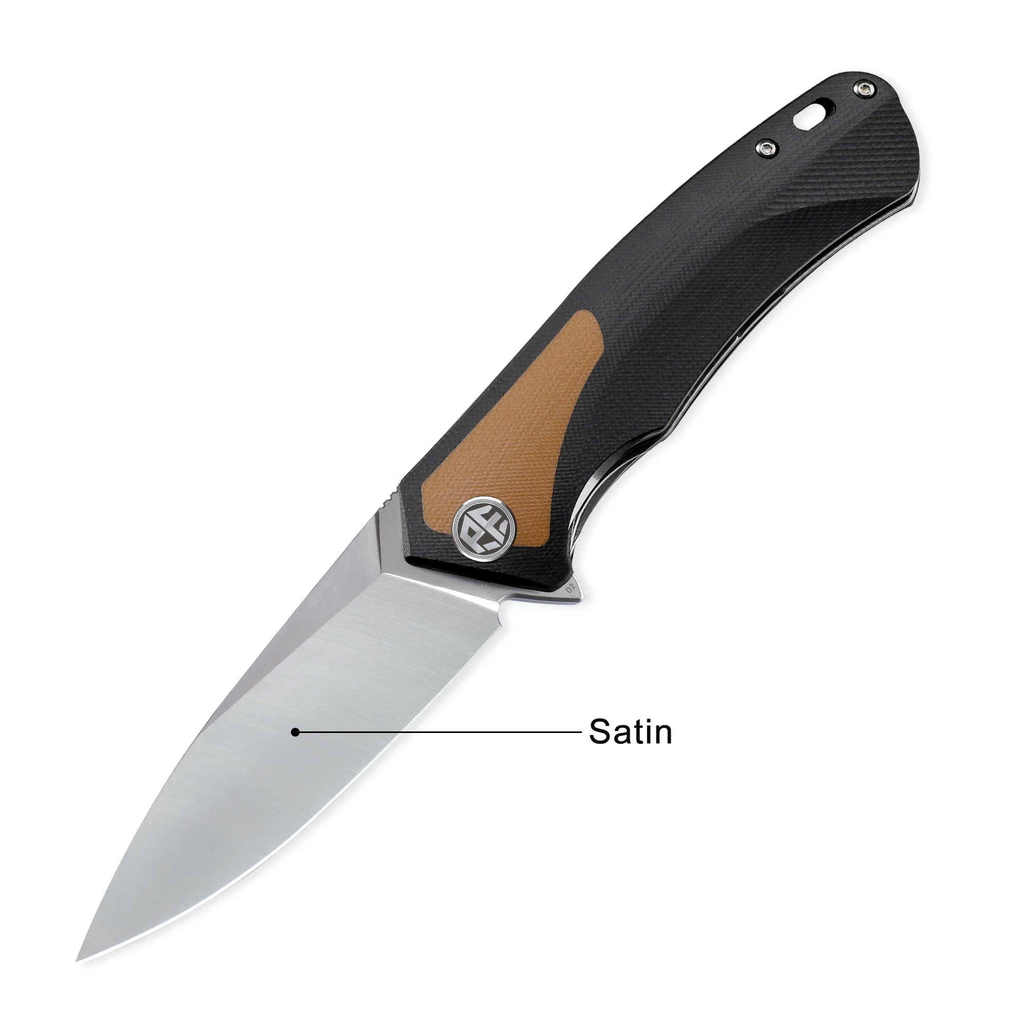 PF838CS Folding Knife – D2 Steel Blade with G10 & Carbon Fiber Handle