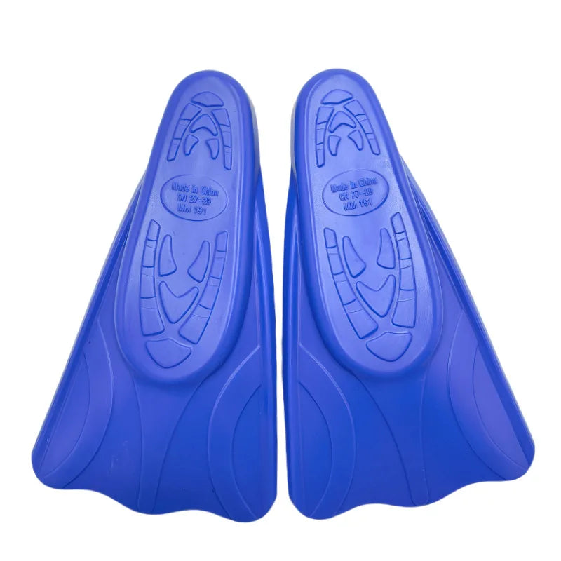 Silicone Short Blade Swim Fins – Snorkeling & Training Flippers