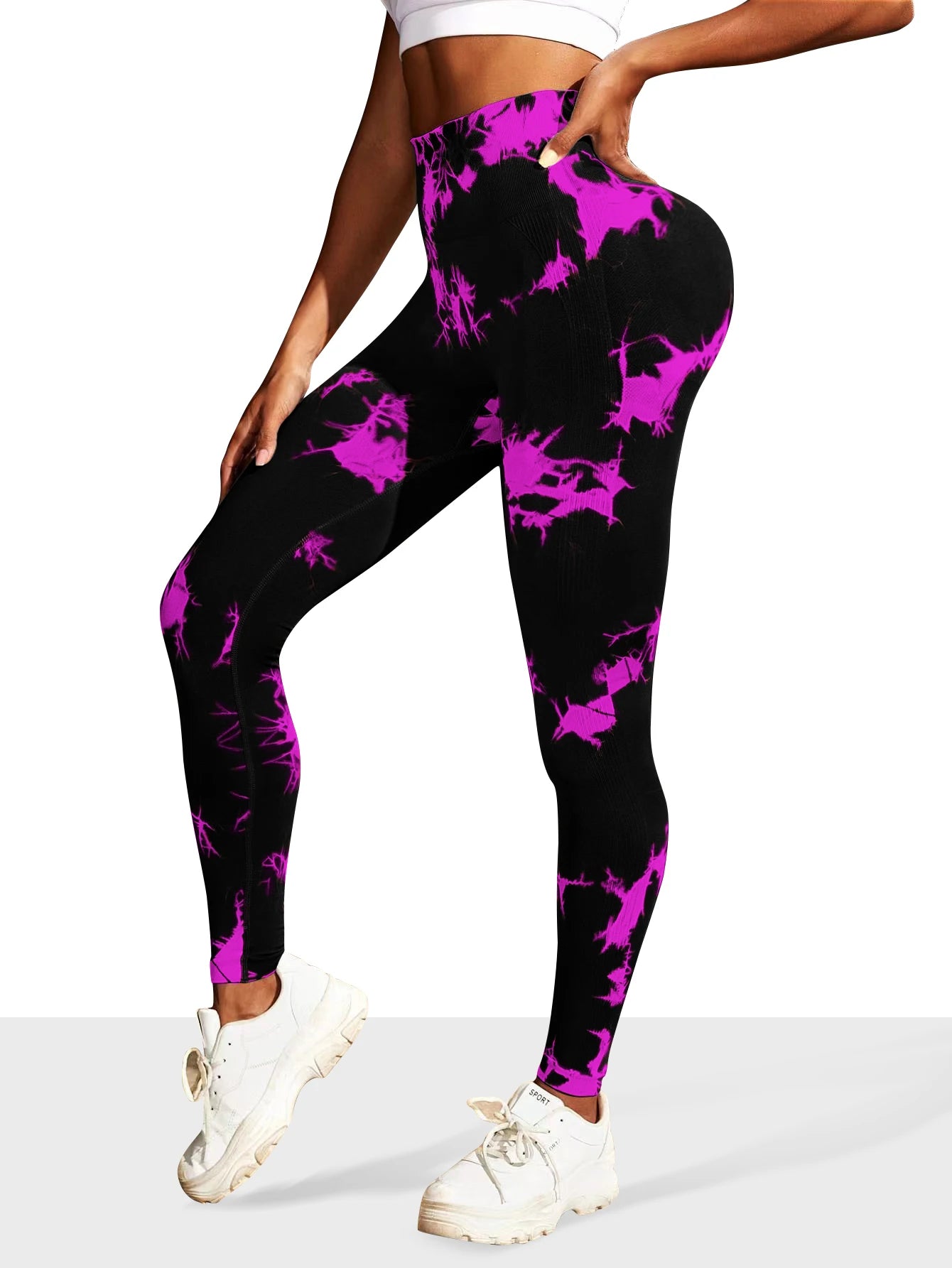 Seamless Tie-Dye Yoga Leggings