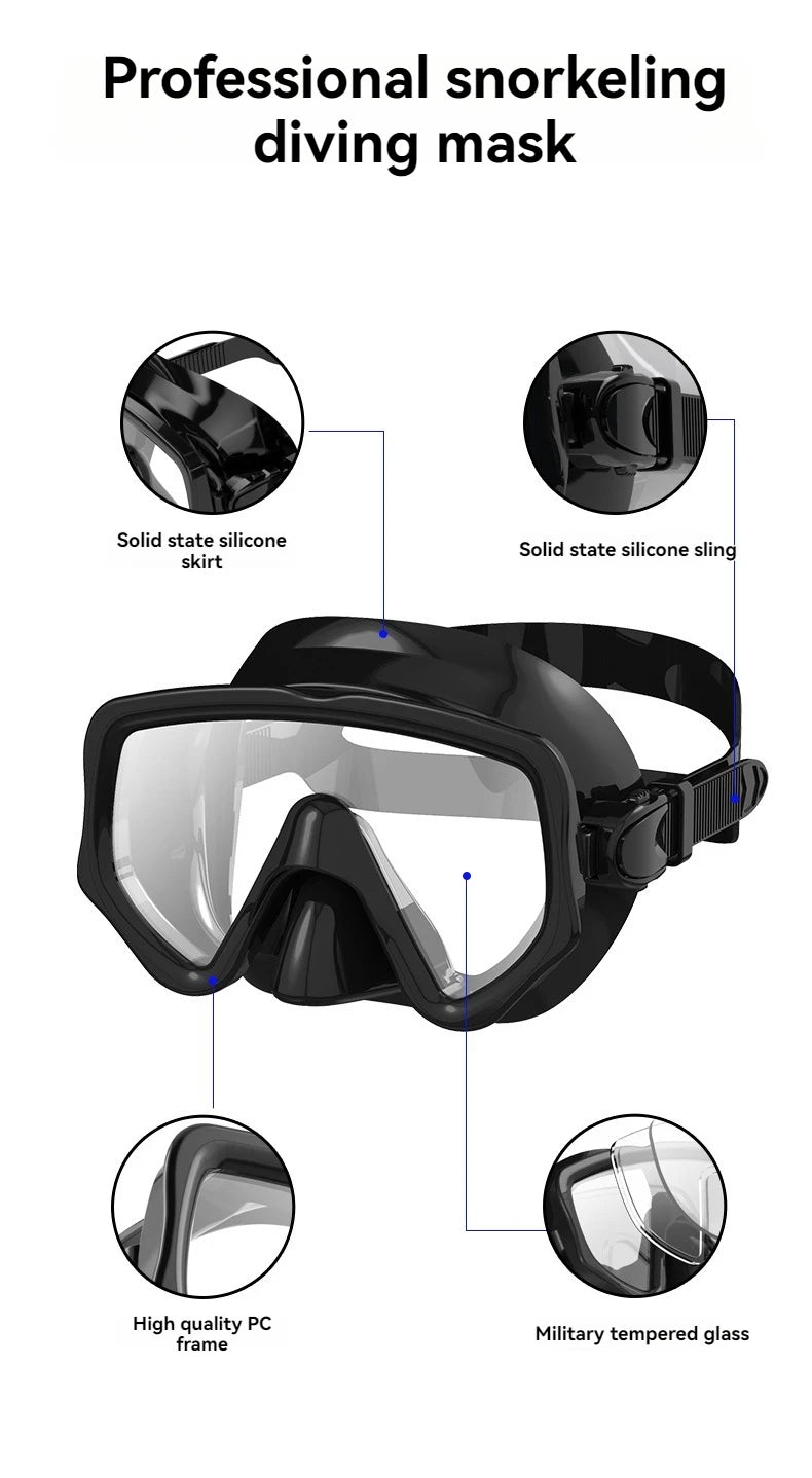 Adult Diving Mask & Snorkel Set – Panoramic Scuba Gear