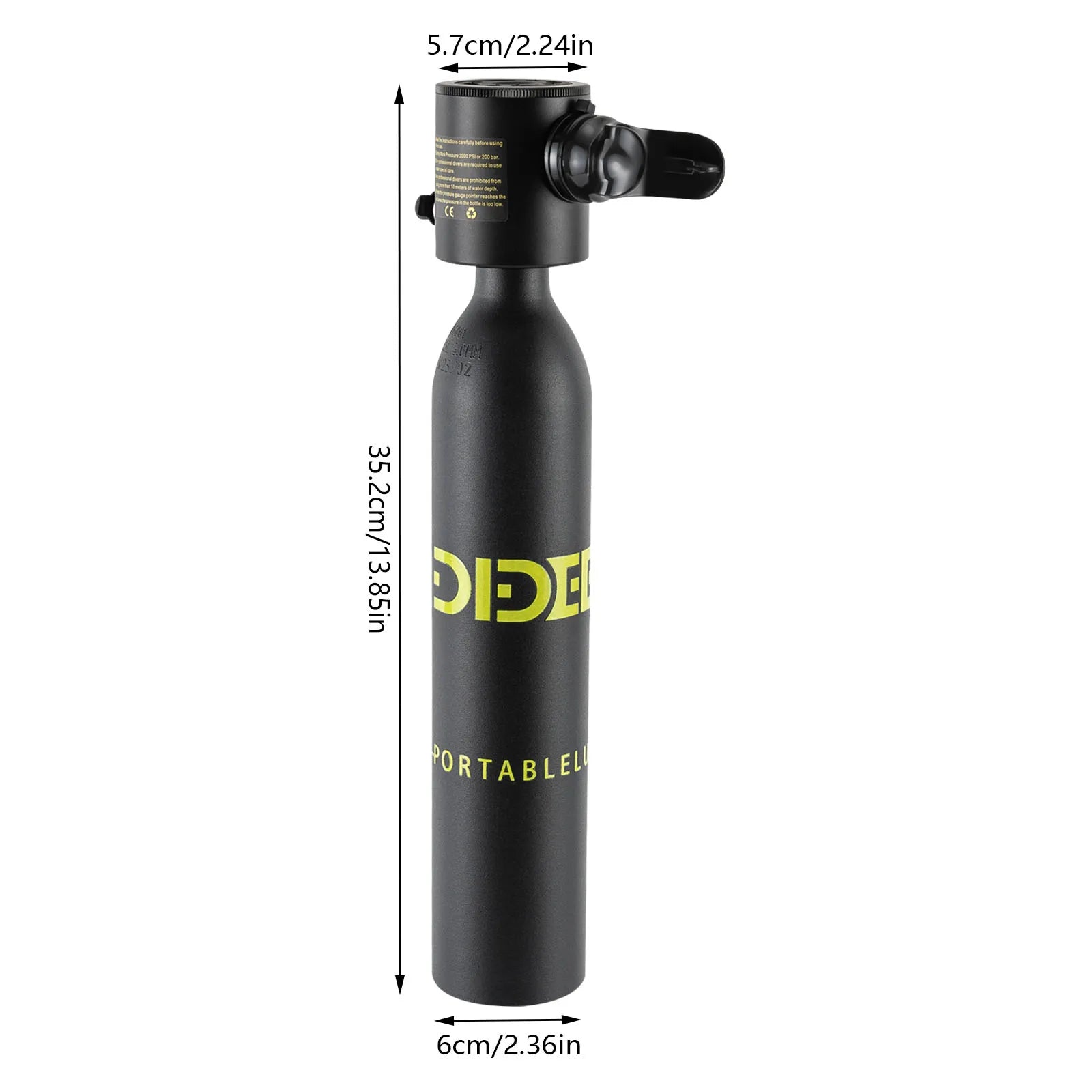 0.5L Mini Diving Oxygen Cylinder – Portable Scuba Tank