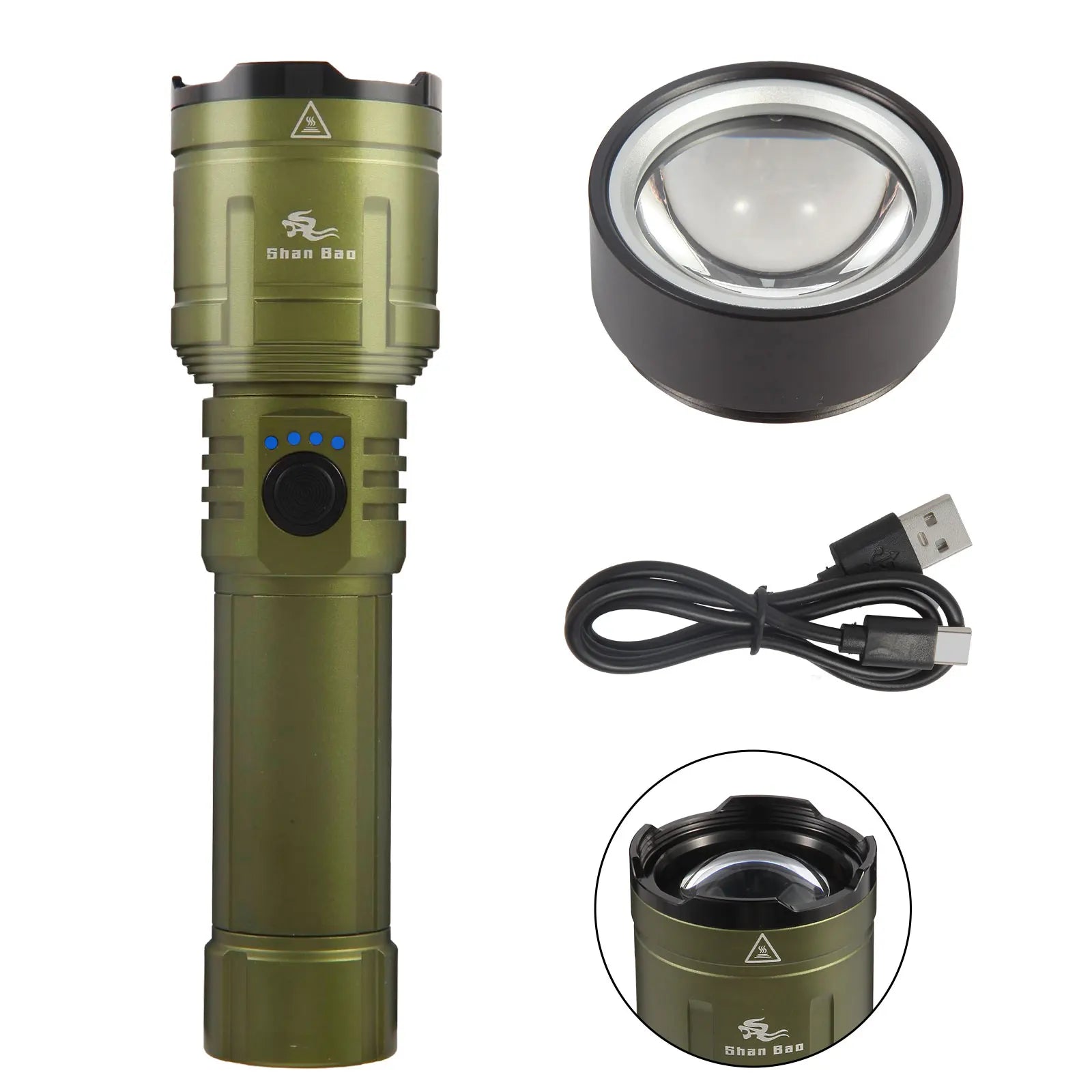 Shan Bao 3000LM Zoom Flashlight
