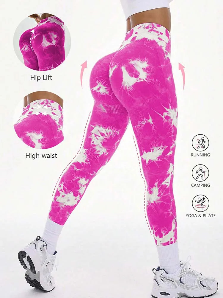 Seamless Tie-Dye Yoga Leggings