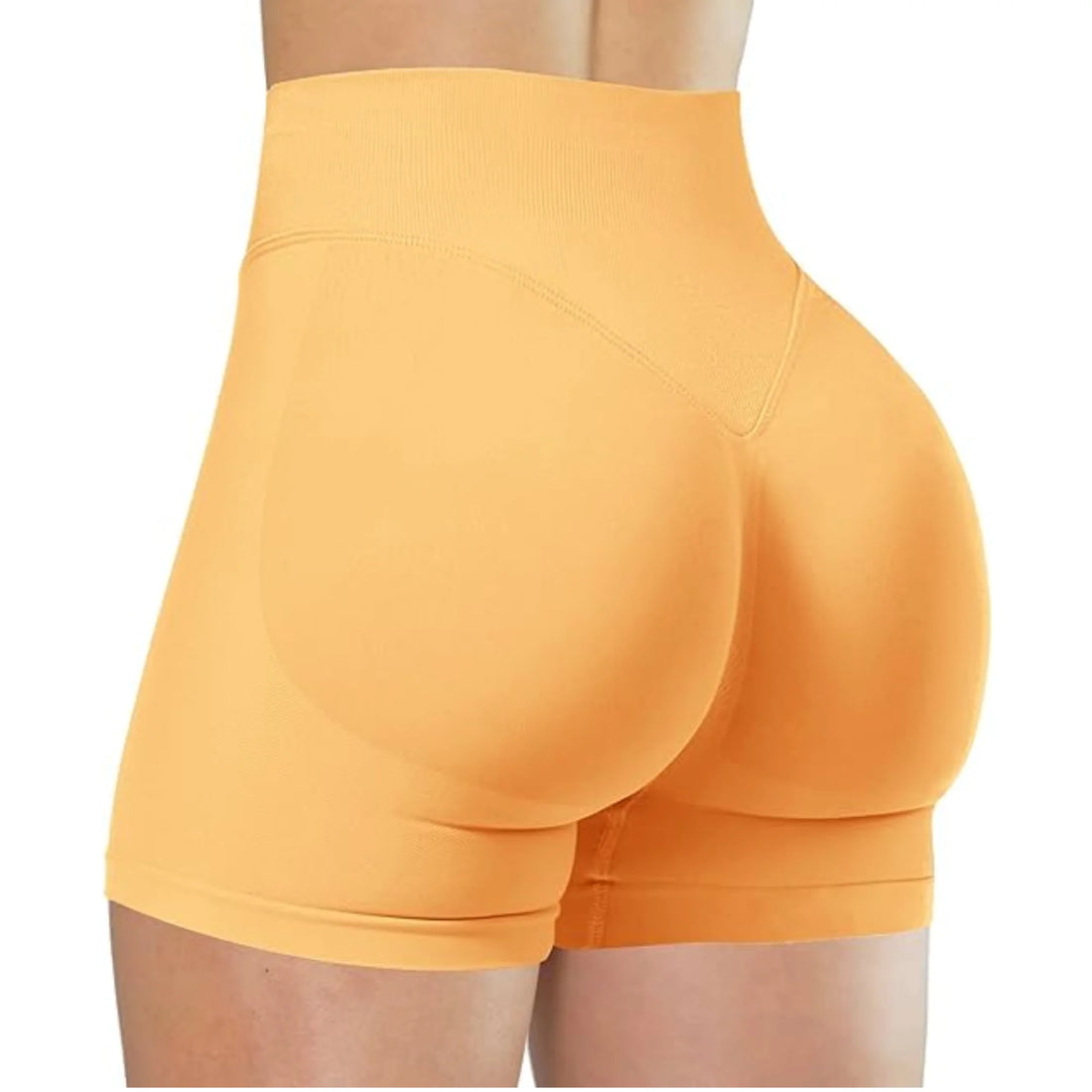 High-Waisted Summer Yoga Shorts – Solid Color Fitness Leggings