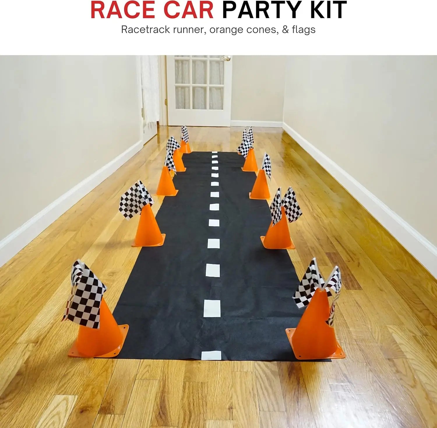 RaceSet – Traffic Cones & Racing Flags Party Decoration Set