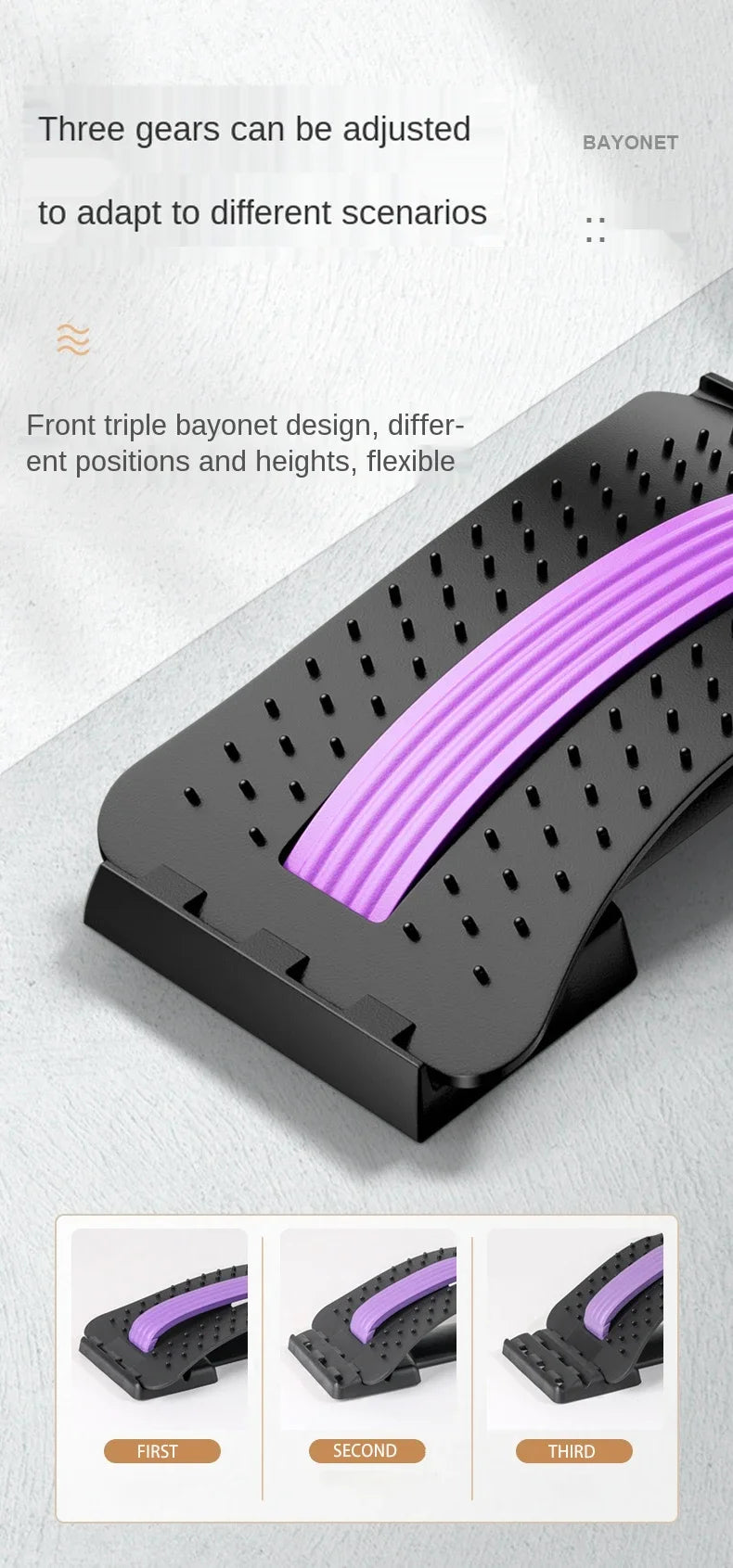 Lumbar Spine Stretching Massager Device