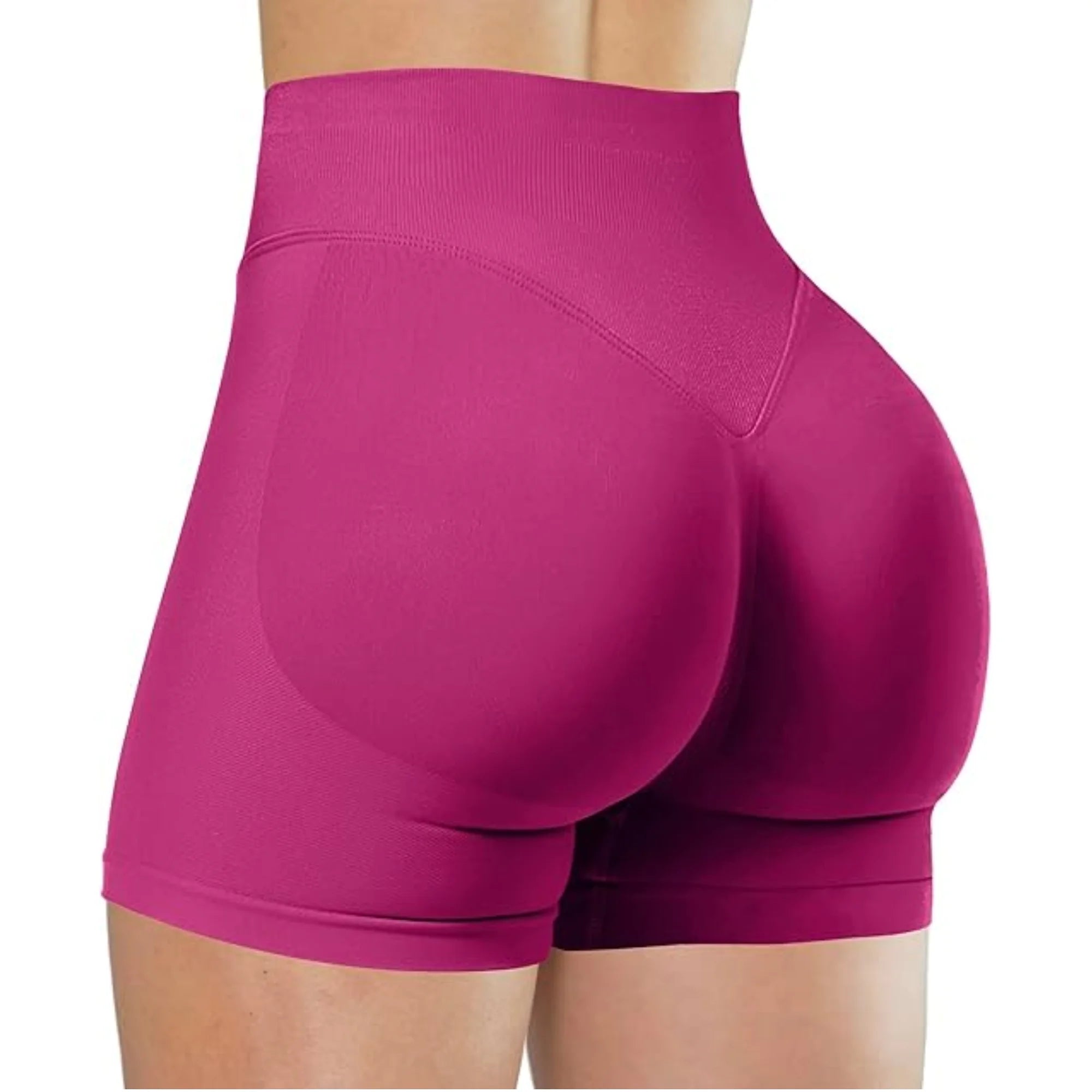 High-Waisted Summer Yoga Shorts – Solid Color Fitness Leggings