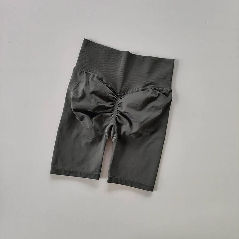 Women’s High-Waist Yoga & Fitness Shorts – Hip Push-Up