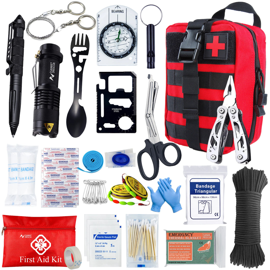 Survival First Aid Kit – Full Molle Emergency Trauma Bag